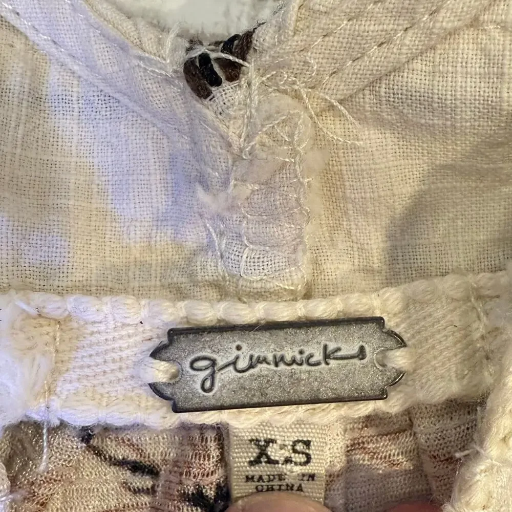 Gimmicks BKE y2k cream crochet granny square women xs cottagecore coquette top - Picture 7 of 10